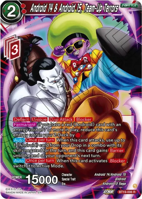 Android 14 & Android 15, Team-Up Terrors card art