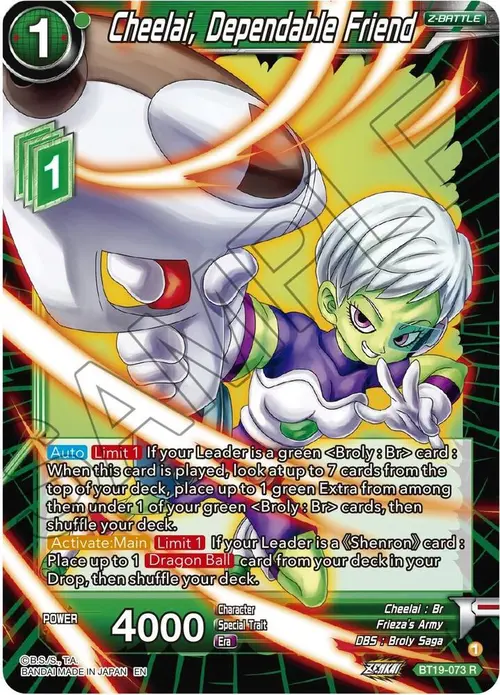Cheelai, Dependable Friend card art