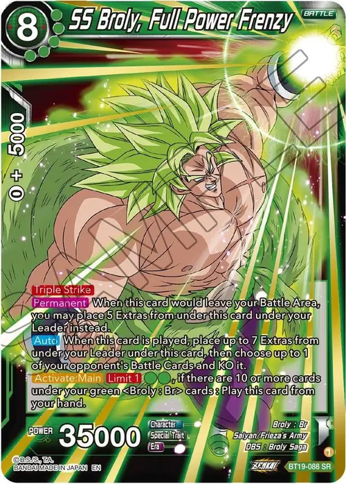 SS Broly, Full Power Frenzy card art