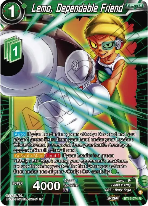 Lemo, Dependable Friend card art