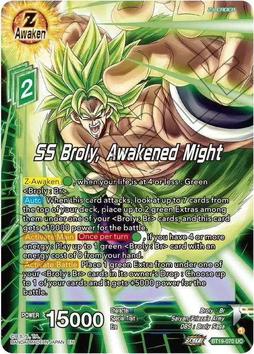 SS Broly, Awakened Might card art