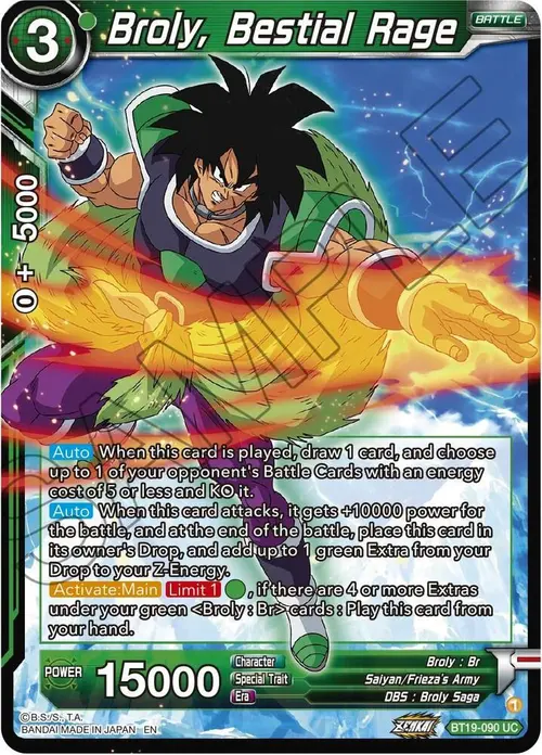 Broly, Bestial Rage card art