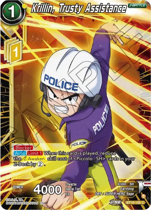 Krillin, Trusty Assistance card art