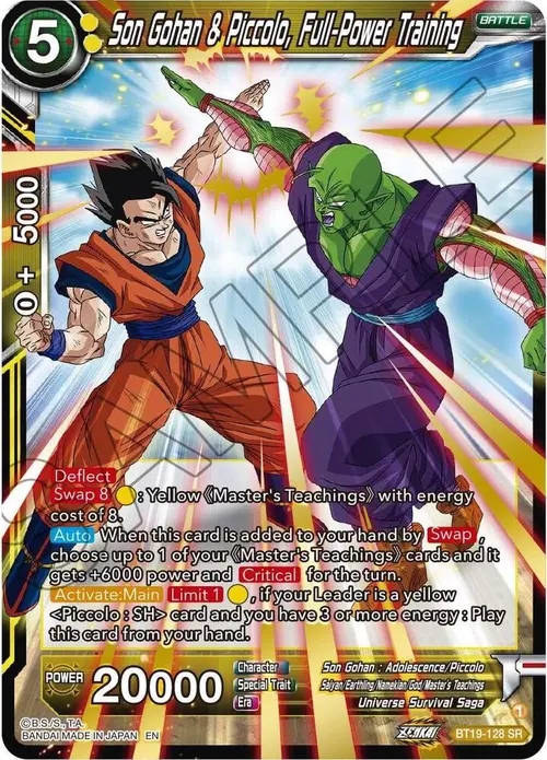 Son Gohan & Piccolo, Full-Power Training card art