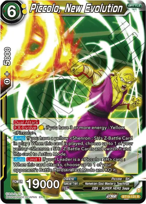 Piccolo, New Evolution card art
