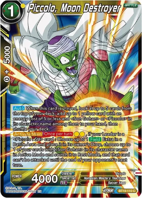 Piccolo, Moon Destroyer card art