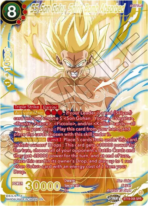 SS Son Goku, Spirit Bomb Absorbed (SPR) card art