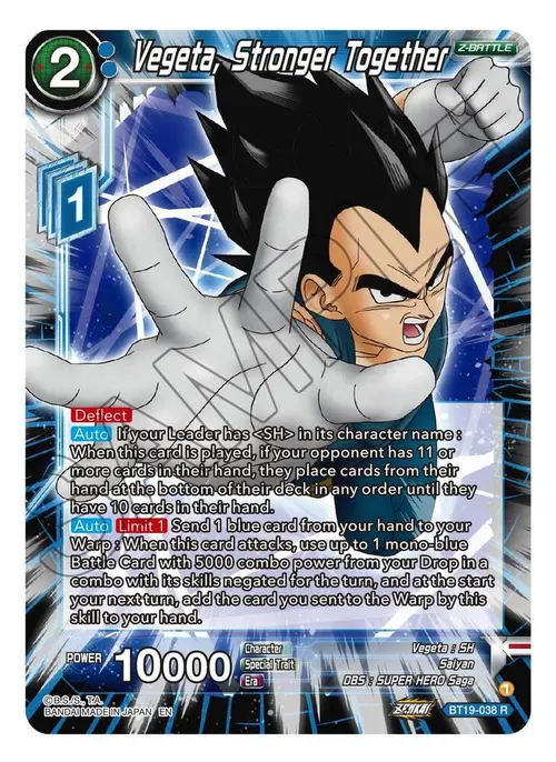 Vegeta, Stronger Together card art