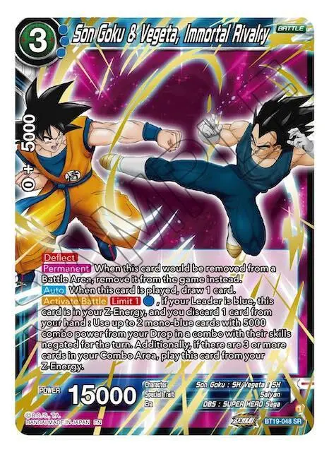 Son Goku & Vegeta, Immortal Rivalry card art