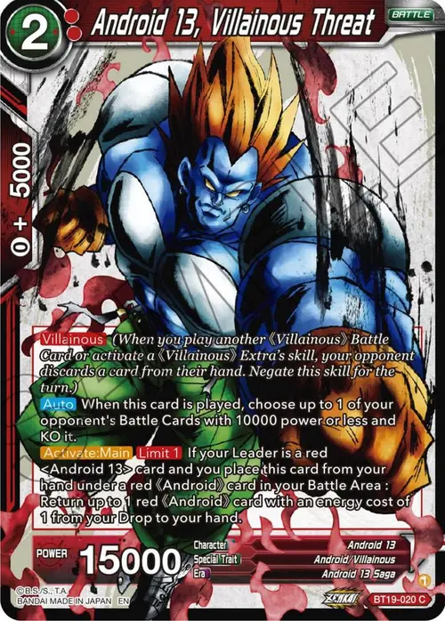 Android 13, Villainous Threat card art