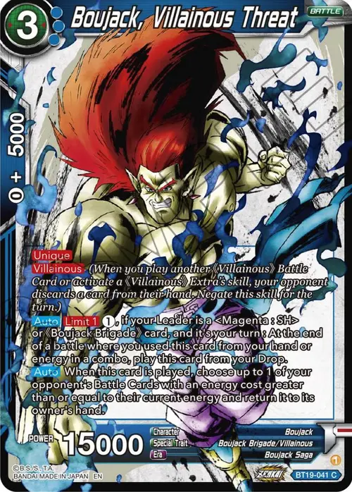 Boujack, Villainous threat card art