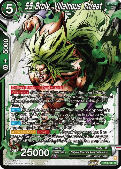 SS Broly, Villainous Threat card art