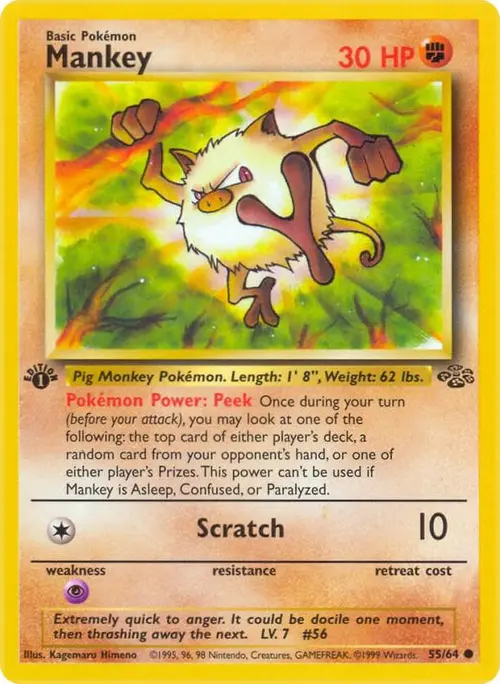 Mankey card art