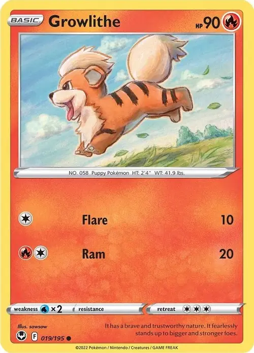 Growlithe card art