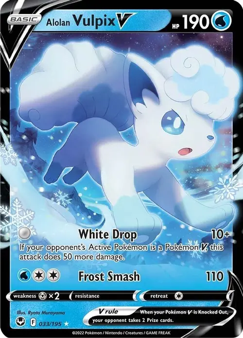 Alolan Vulpix V card art