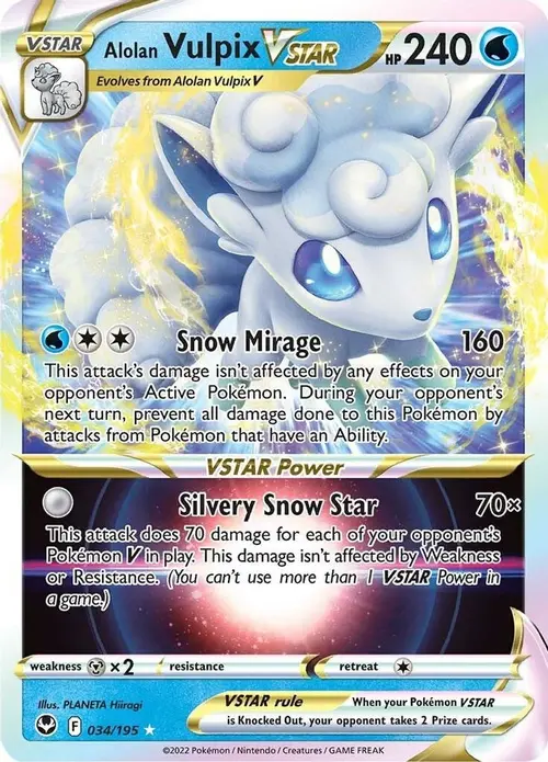 Alolan Vulpix VSTAR card art