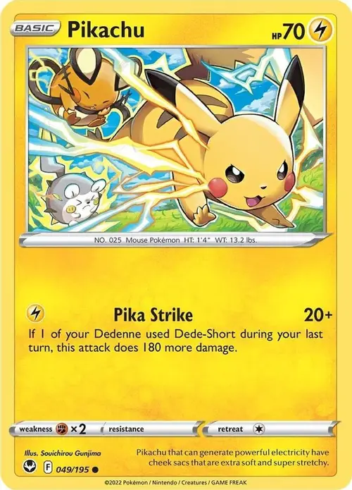 Pikachu card art