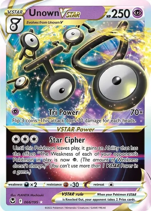 Unown VSTAR card art