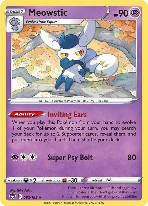 Meowstic card art