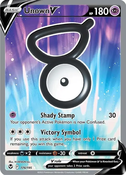 Unown V (Full Art) card art