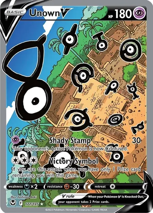 Unown V (Alternate Full Art) card art