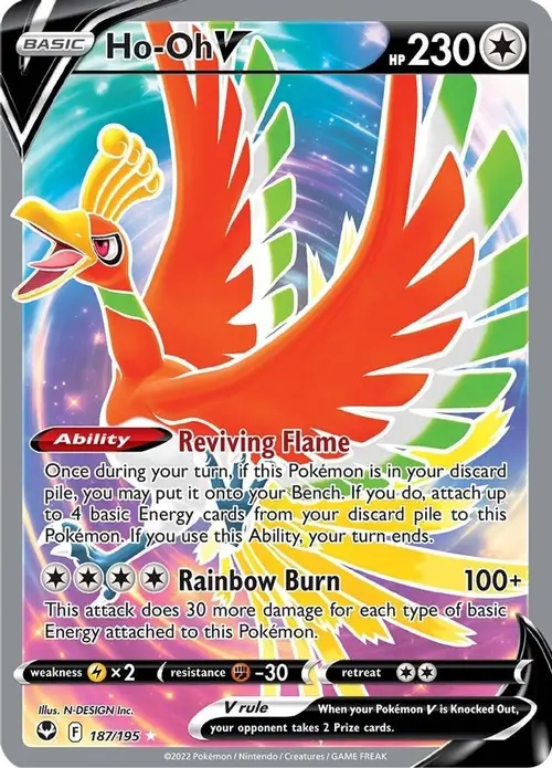 Ho-Oh V (Full Art) card art