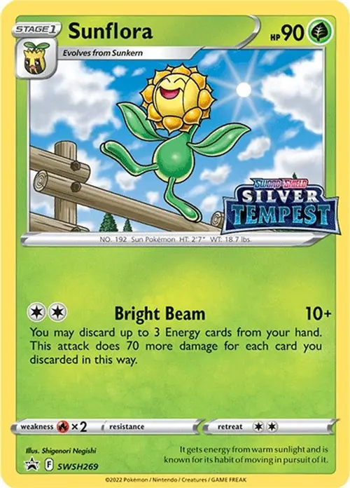 Sunflora - SWSH269 (Prerelease) card art
