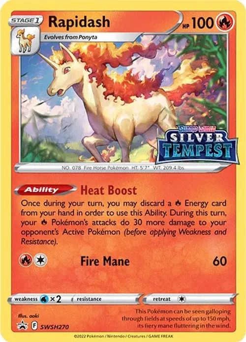 Rapidash - SWSH270 (Prerelease) card art