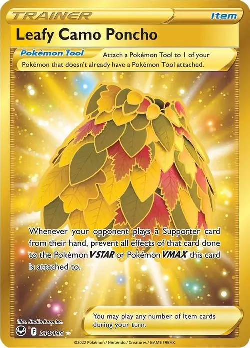 Leafy Camo Poncho (Secret) card art