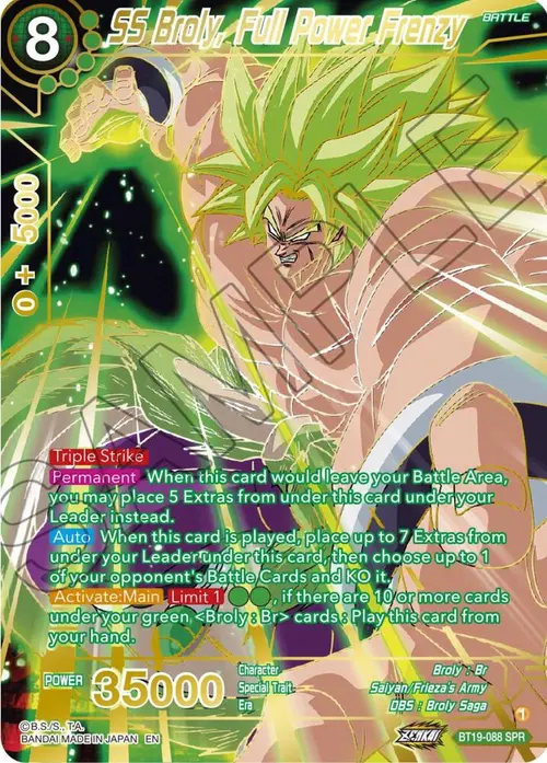 SS Broly, Full Power Frenzy (SPR) card art