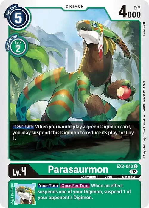 Parasaurmon card art