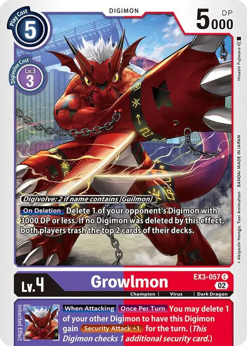 Growlmon card art
