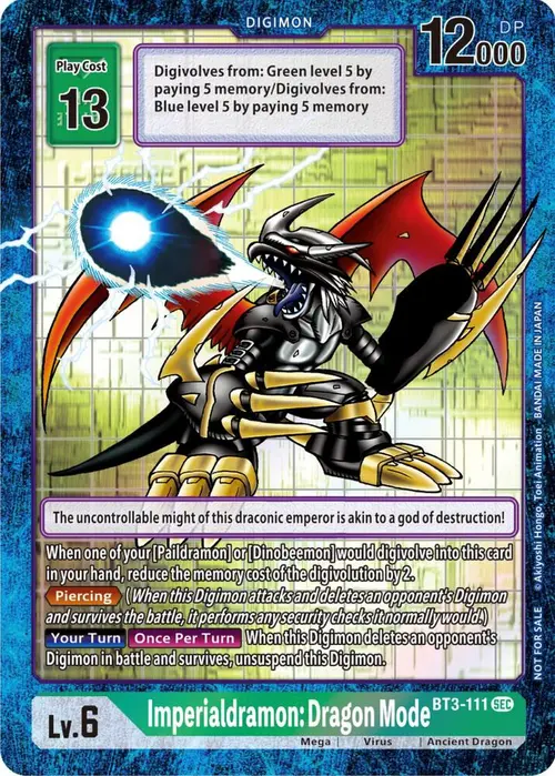Imperialdramon: Dragon Mode - BT3-111 (Alternate Art) card art