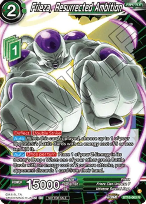 Frieza, Resurrected Ambition (Zenkai Cup 2022 Participation) card art