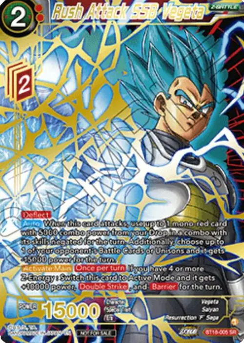 Rush Attack SSB Vegeta (Zenkai Cup 2022 Top 8) card art