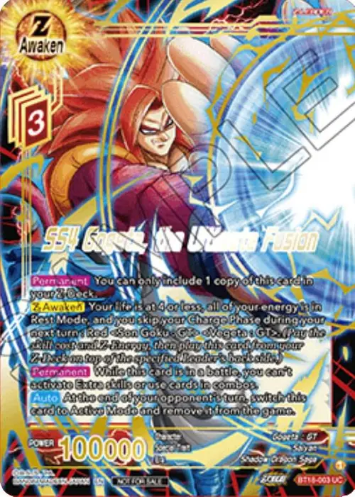 SS4 Gogeta, the Ultimate Fusion (Zenkai Cup 2022 Champion) card art
