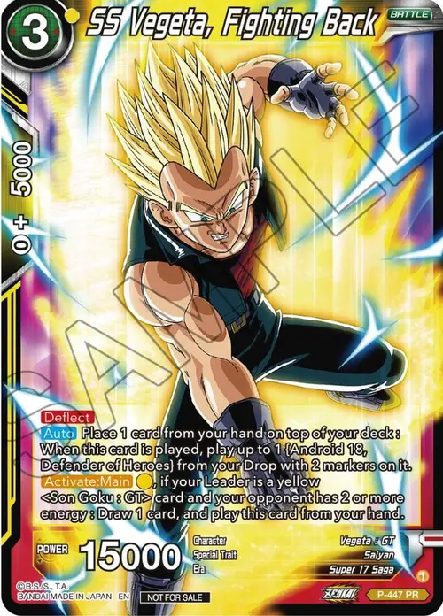 SS Vegeta, Fighting Back card art