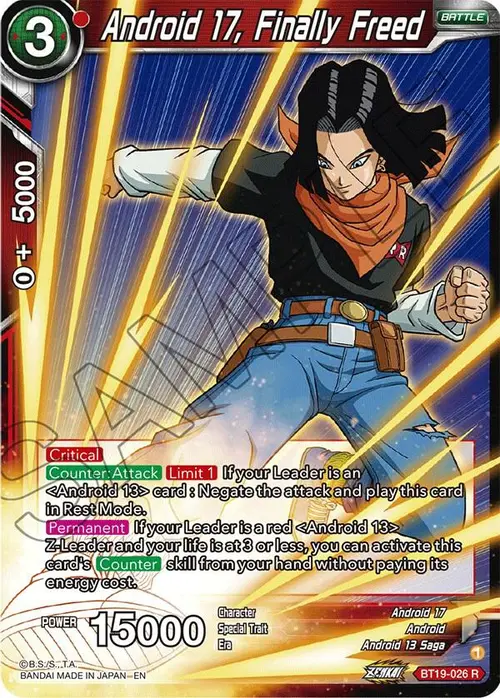 Android 17, Finally Freed card art