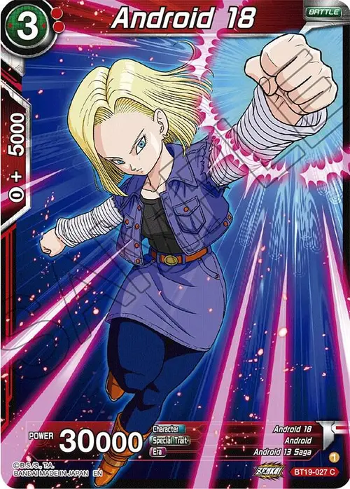 Android 18 card art