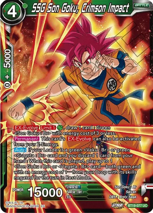 SSG Son Goku, Crimson Impact card art