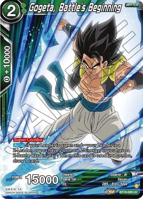 Gogeta, Battle's Beginning card art