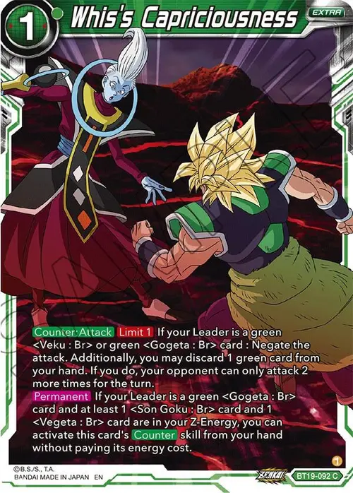 Whis's Capriciousness card art