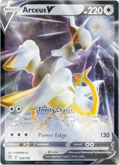 Arceus V - 122/172 (Metal Card) card art