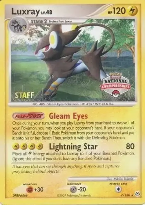 Luxray - 7/130 (National Championships) [Staff] card art