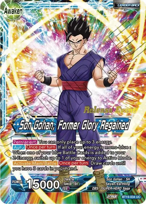 Son Gohan // Son Gohan, Former Glory Regained (Fighter's Ambition Holiday Pack) card art