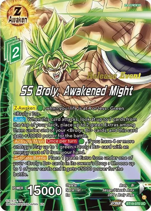 SS Broly, Awakened Might (Fighter's Ambition Holiday Pack) card art