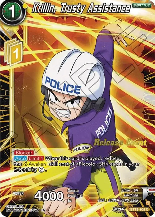 Krillin, Trusty Assistance (Fighter's Ambition Holiday Pack) card art