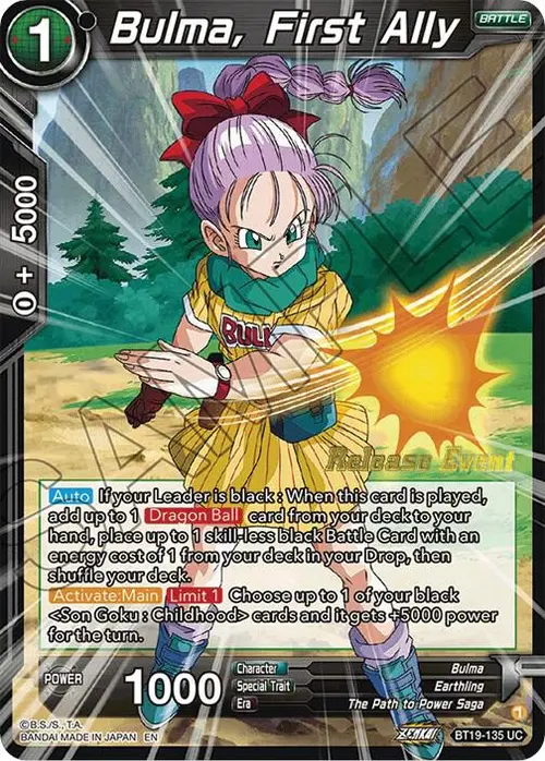 Bulma, First Ally (Fighter's Ambition Holiday Pack) card art