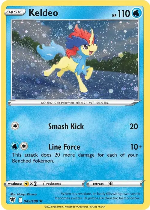 Keldeo - 045/189 (Cosmos Holo) card art