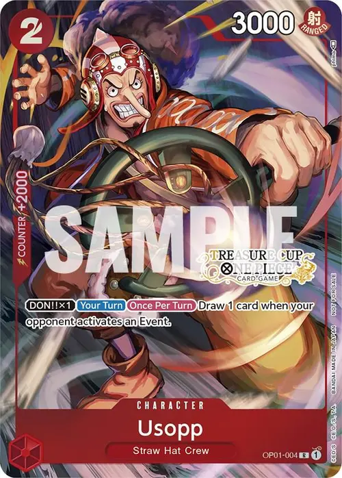 Usopp - OP01-004 (Treasure Cup) card art
